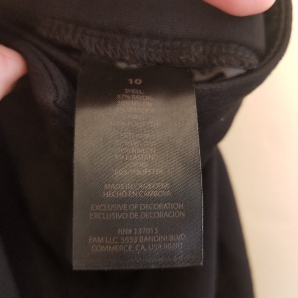 Banana Republic Black Straight Leg Trousers, Size 10 - Picture 6 of 7